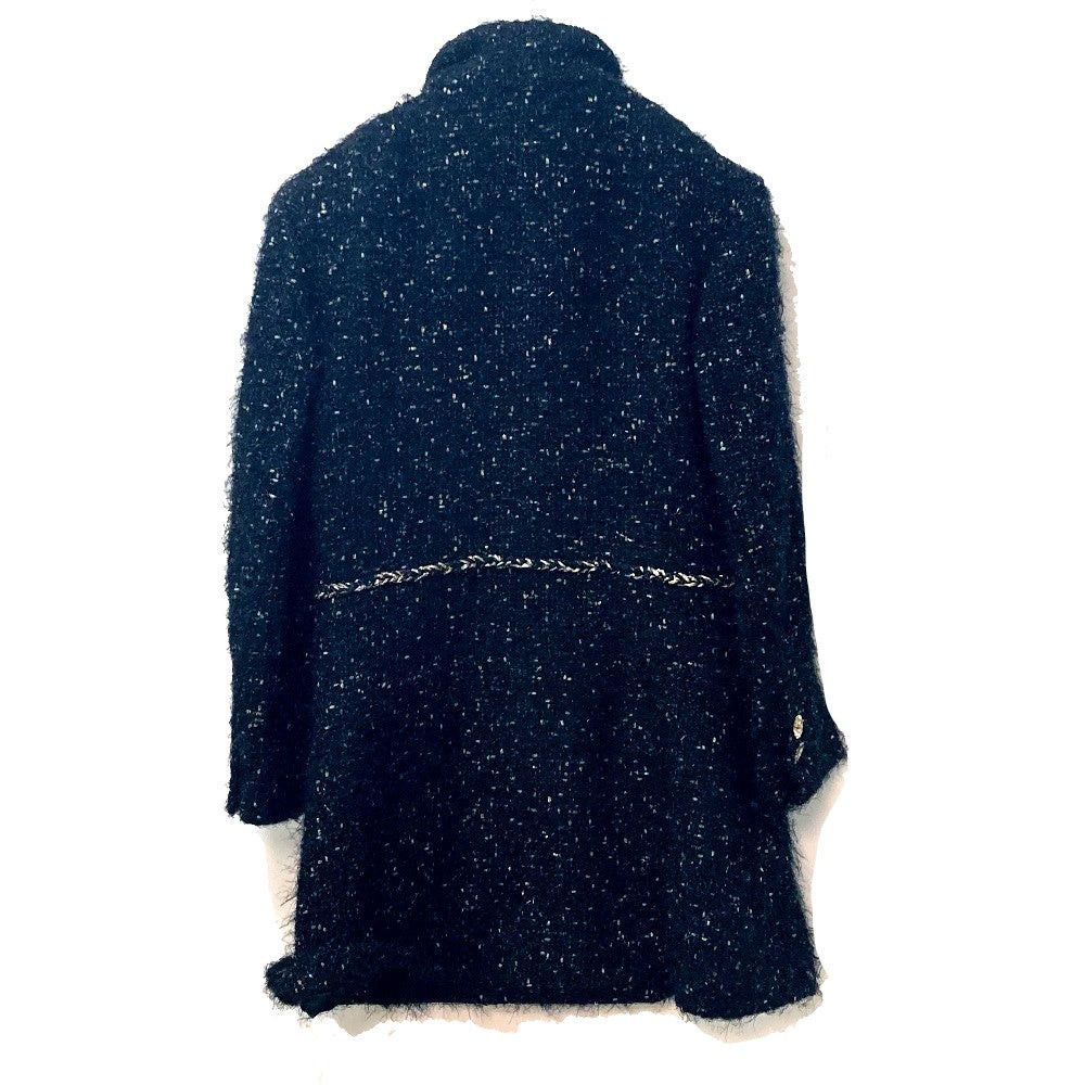 Chanel Chanel P73115 Lamé Tweed Matelasse Coma Mark Button 22A Long Sleeves Apparel (Clothing) Coat Nylon Women Black Size XS / US 0-2 / IT 36-38 - 2 Thumbnail
