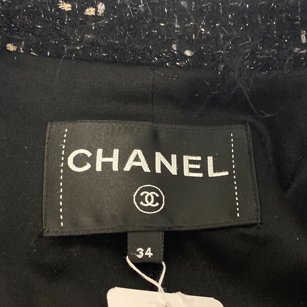 Chanel Chanel P73115 Lamé Tweed Matelasse Coma Mark Button 22A Long Sleeves Apparel (Clothing) Coat Nylon Women Black Size XS / US 0-2 / IT 36-38 - 9 Thumbnail