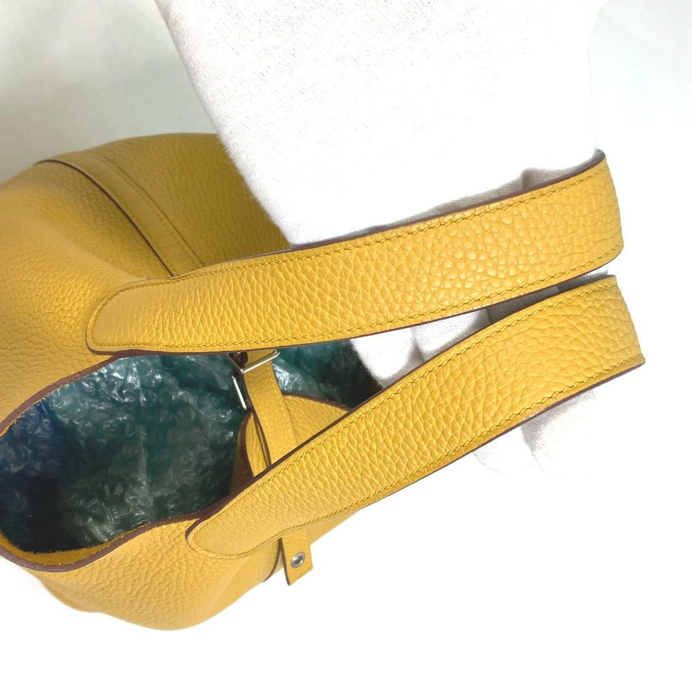 Hermes Hermes Picotin Rock Mm 22 Briefcase Tote Bag Handbag Trillon Clemence Women Jeanne Ambre X Silver Hardware Yellow Size ONE SIZE - 4 Thumbnail