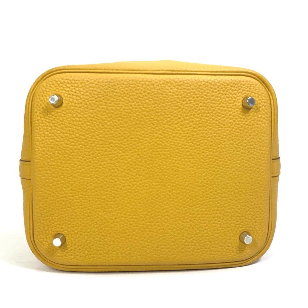 Hermes Hermes Picotin Rock Mm 22 Briefcase Tote Bag Handbag Trillon Clemence Women Jeanne Ambre X Silver Hardware Yellow Size ONE SIZE - 5 Thumbnail