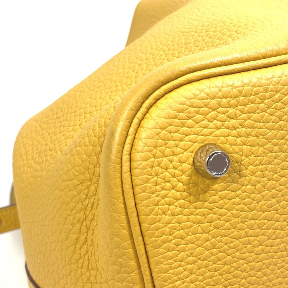 Hermes Hermes Picotin Rock Mm 22 Briefcase Tote Bag Handbag Trillon Clemence Women Jeanne Ambre X Silver Hardware Yellow Size ONE SIZE - 7 Thumbnail