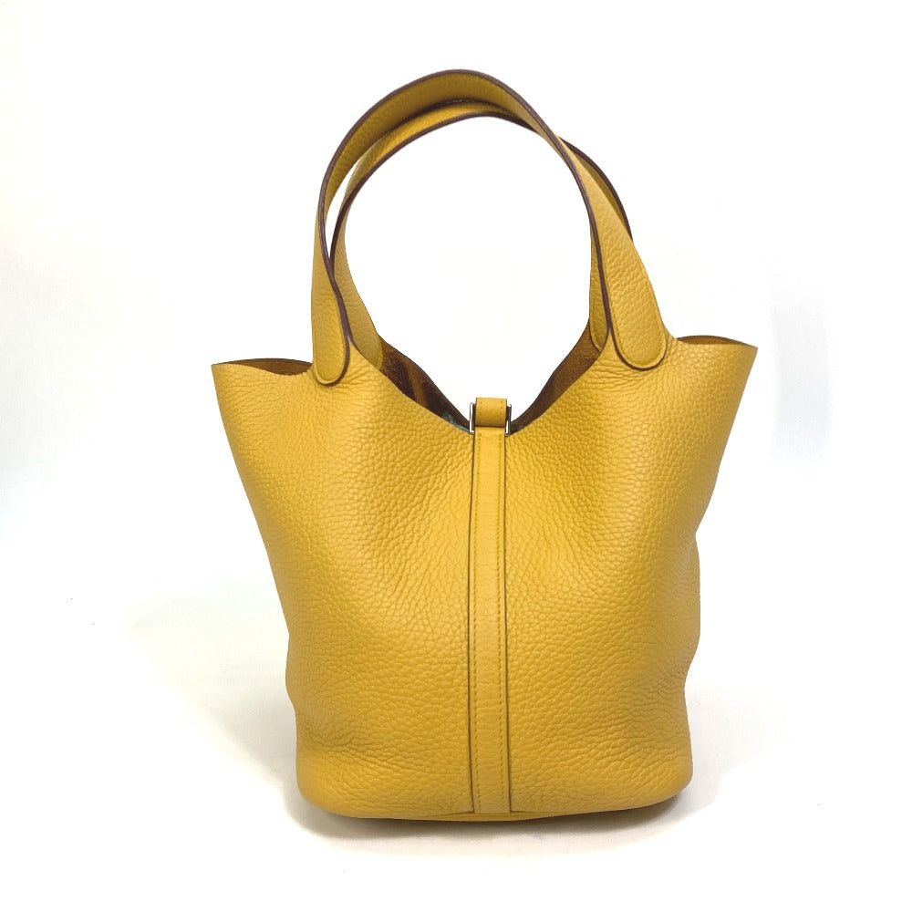Hermes Hermes Picotin Rock Mm 22 Briefcase Tote Bag Handbag Trillon Clemence Women Jeanne Ambre X Silver Hardware Yellow Size ONE SIZE - 2 Thumbnail