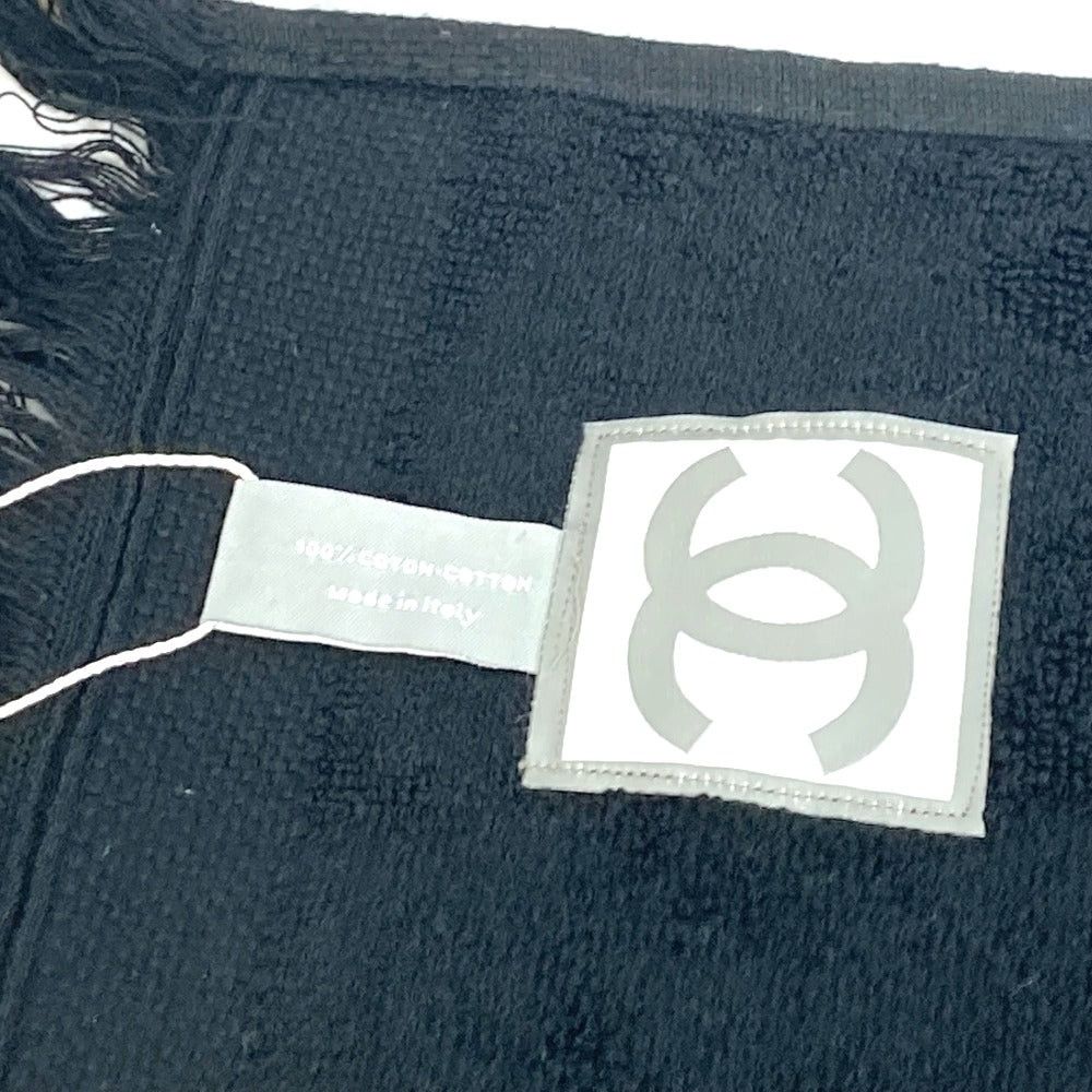 Chanel Chanel Cc Coma Mark Beach Towel Interior Blanket Cotton Women Black Size ONE SIZE - 5 Thumbnail
