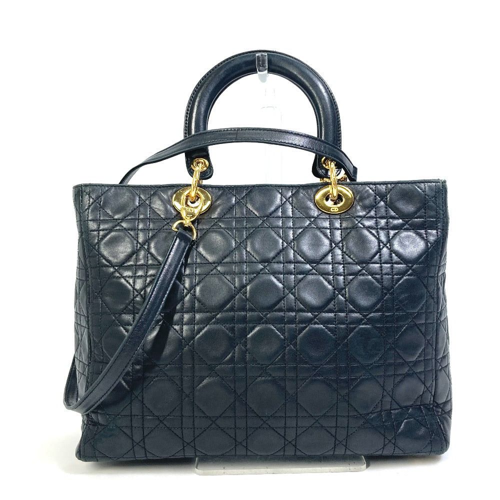 Dior Dior Canape Lady Briefcase 2 Way Bag Shoulder Shawl Handbag Leather Women Black Size ONE SIZE - 2 Thumbnail