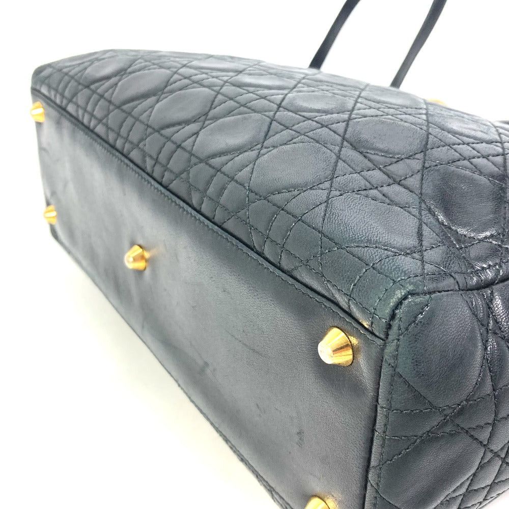 Dior Dior Canape Lady Briefcase 2 Way Bag Shoulder Shawl Handbag Leather Women Black Size ONE SIZE - 9 Thumbnail