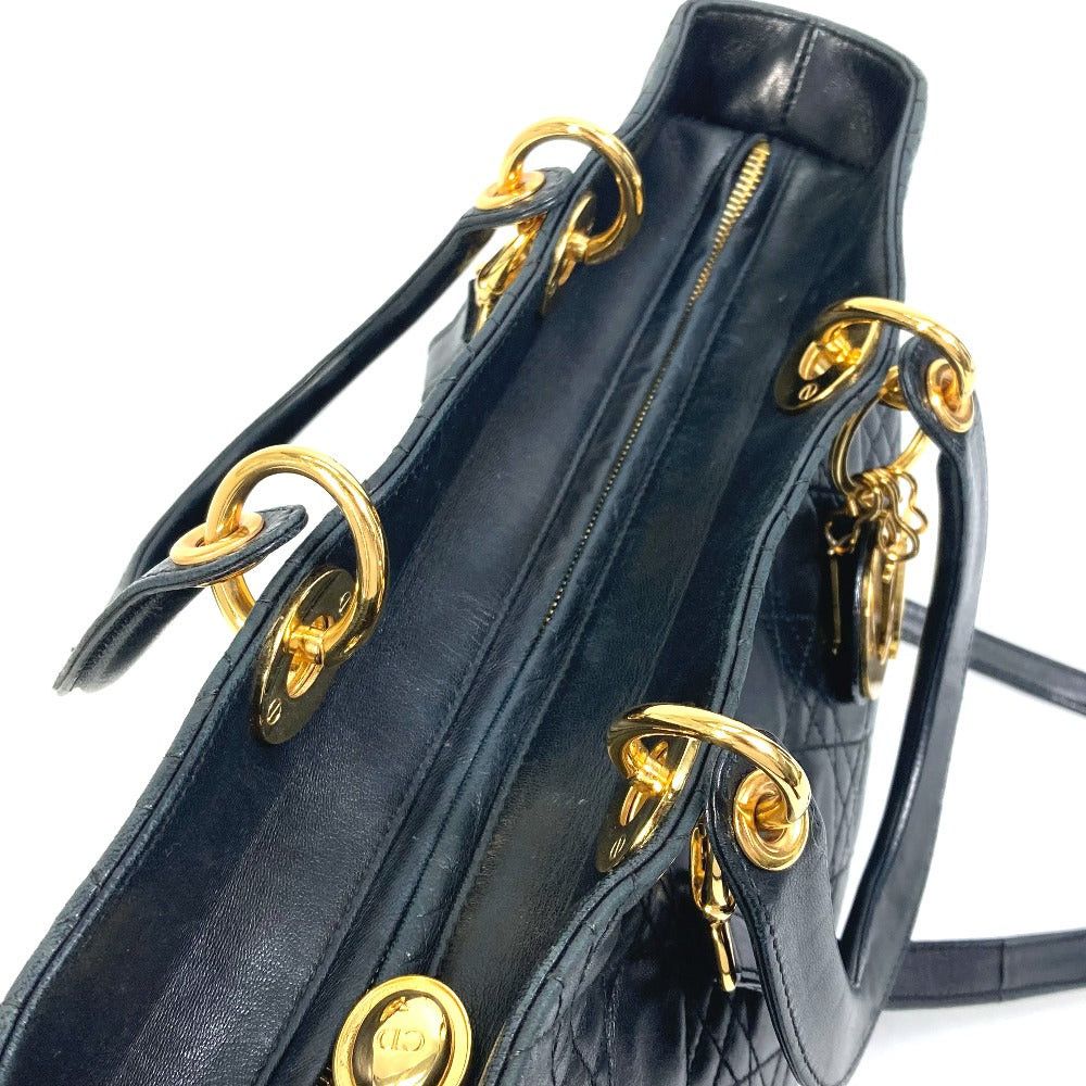 Dior Dior Canape Lady Briefcase 2 Way Bag Shoulder Shawl Handbag Leather Women Black Size ONE SIZE - 14 Thumbnail