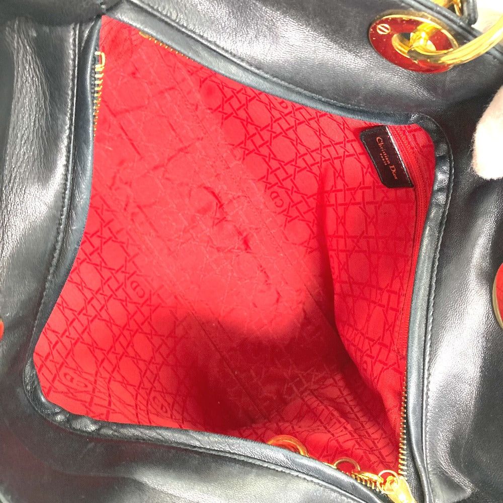 Dior Dior Canape Lady Briefcase 2 Way Bag Shoulder Shawl Handbag Leather Women Black Size ONE SIZE - 15 Thumbnail