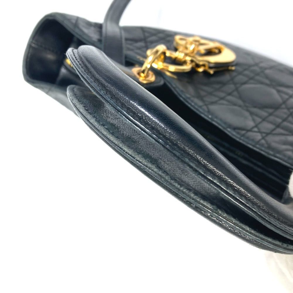 Dior Dior Canape Lady Briefcase 2 Way Bag Shoulder Shawl Handbag Leather Women Black Size ONE SIZE - 10 Thumbnail