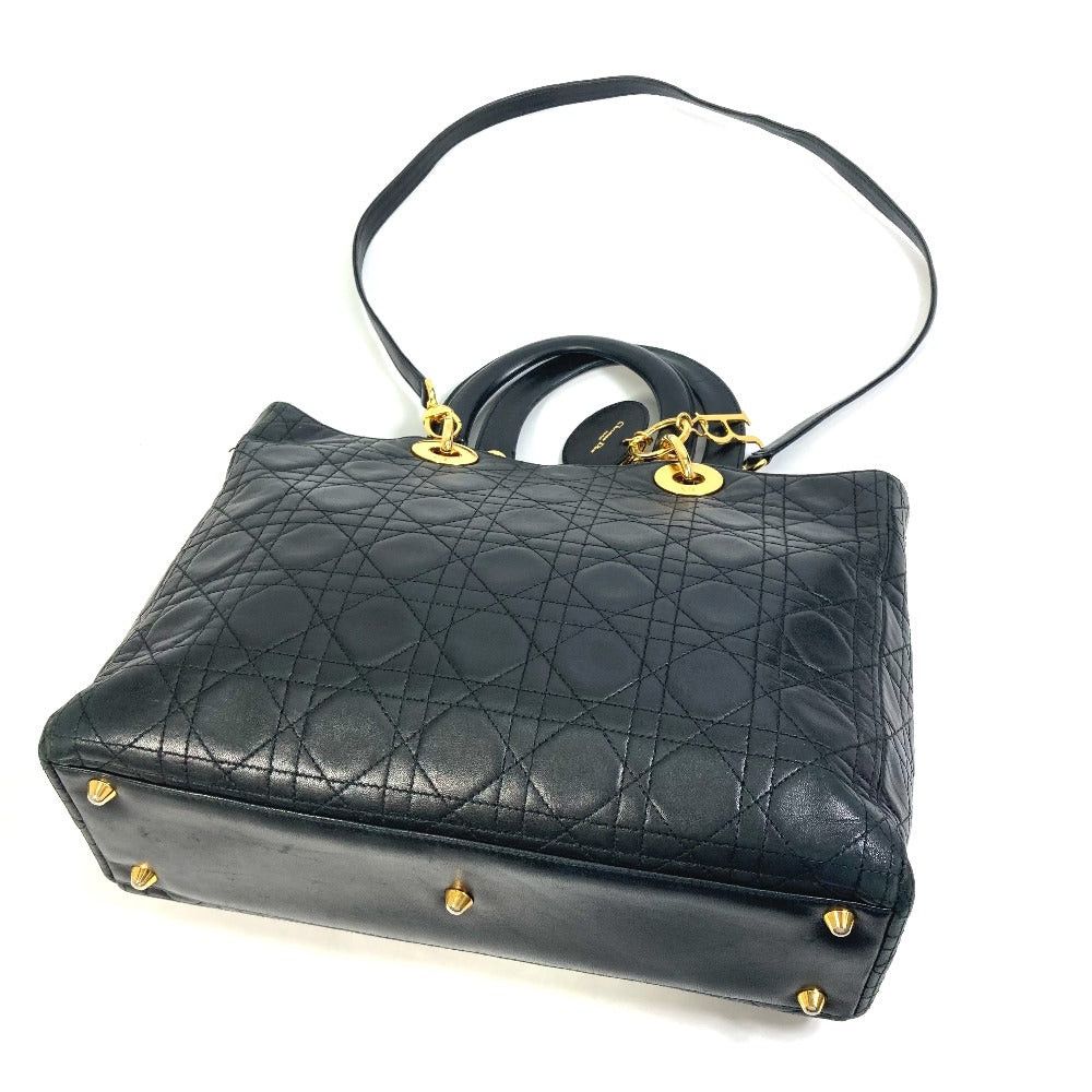 Dior Dior Canape Lady Briefcase 2 Way Bag Shoulder Shawl Handbag Leather Women Black Size ONE SIZE - 5 Thumbnail