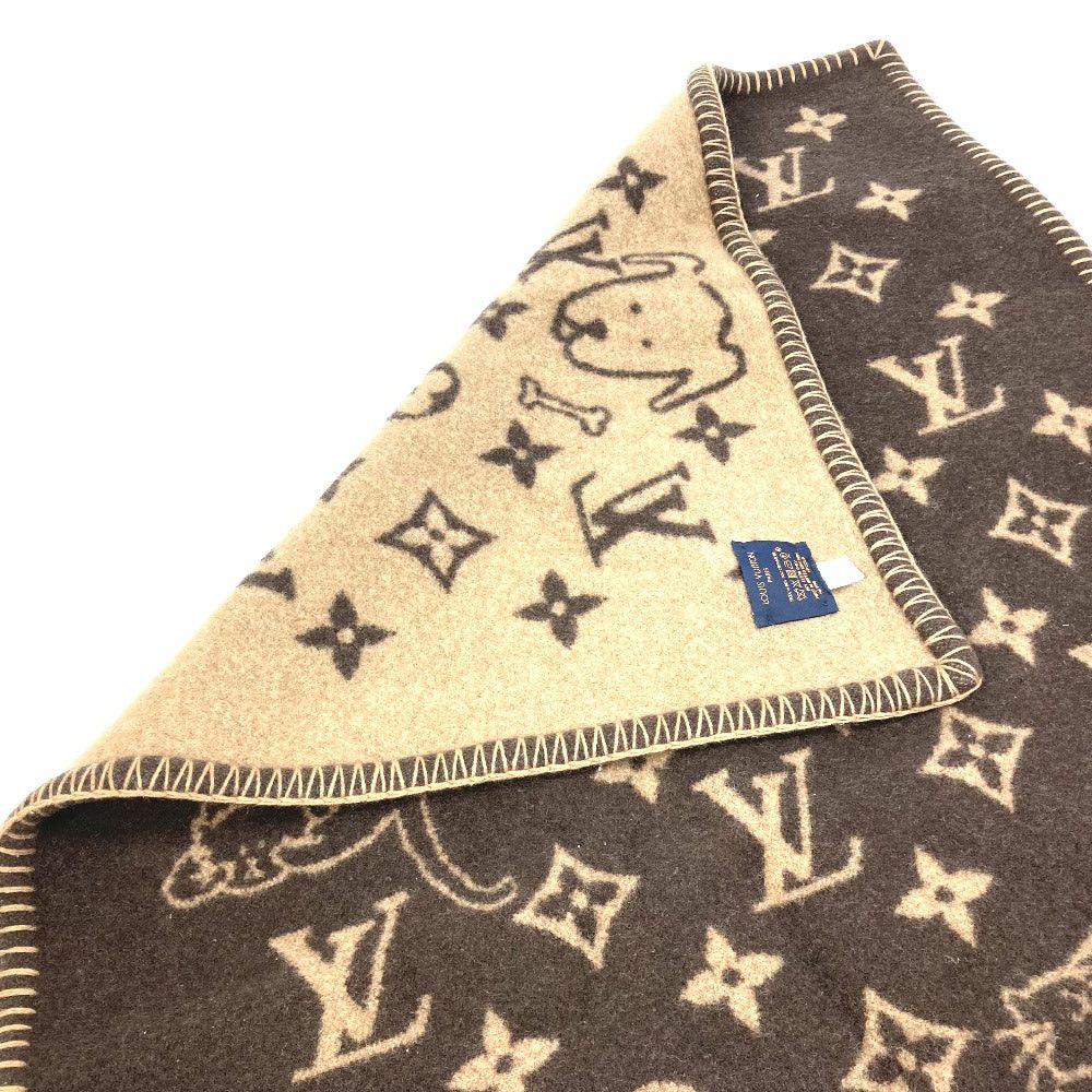 Louis Vuitton Louis Vuitton Mp2260 Blanket Interior Cuverture Small Catgram Cat Animal Wool Women Brown Size ONE SIZE - 5 Thumbnail