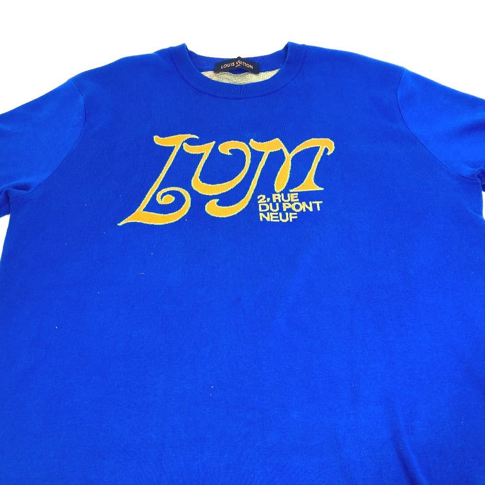 Louis Vuitton Louis Vuitton 21Ss Lvm Intarsia Crew-Neck Knit Tops Apparel (Clothing) Rm211M Short-Sleeved T-Shirt Cotton Men Blue Size US L / EU 52-54 / 3 - 3 Thumbnail