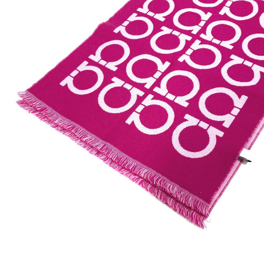 Salvatore Ferragamo Salvatore Ferragamo Gancini Logo Shawl Scarf Stall Wool Women Purple Size ONE SIZE - 6 Thumbnail