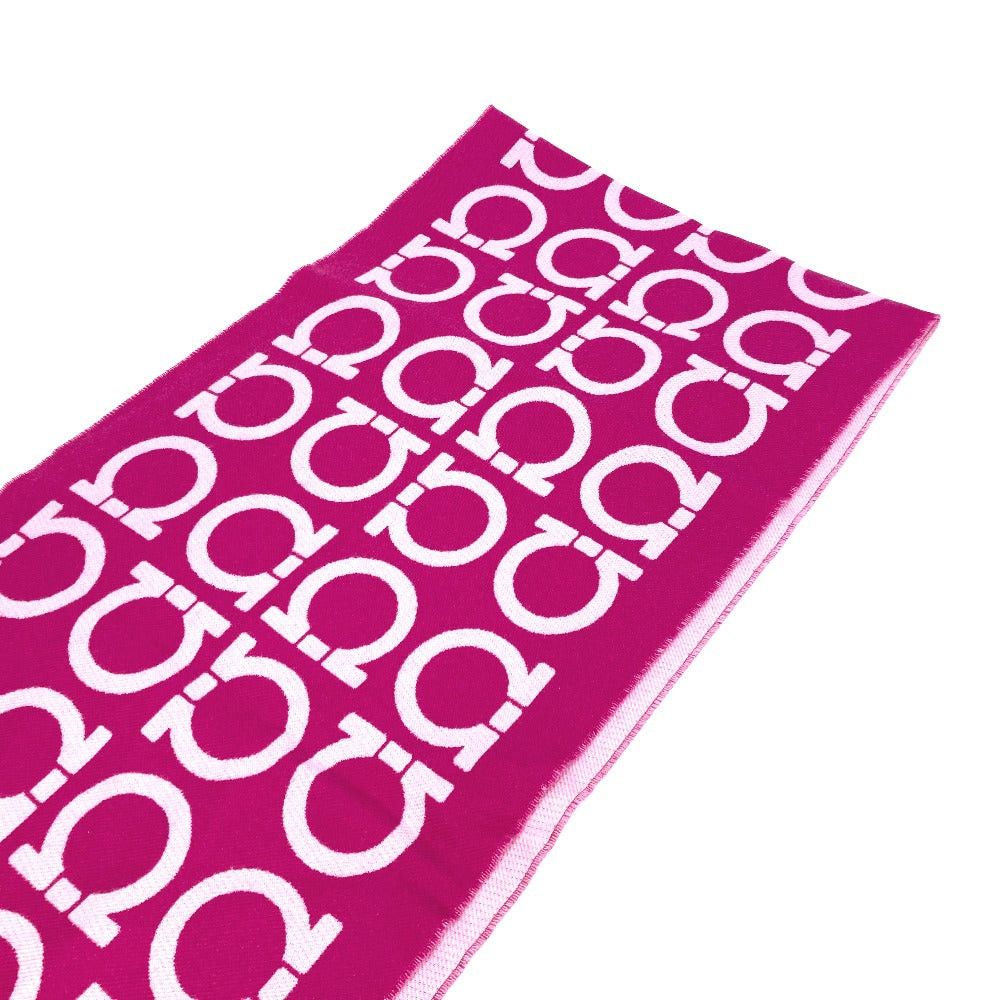 Salvatore Ferragamo Salvatore Ferragamo Gancini Logo Shawl Scarf Stall Wool Women Purple Size ONE SIZE - 3 Thumbnail