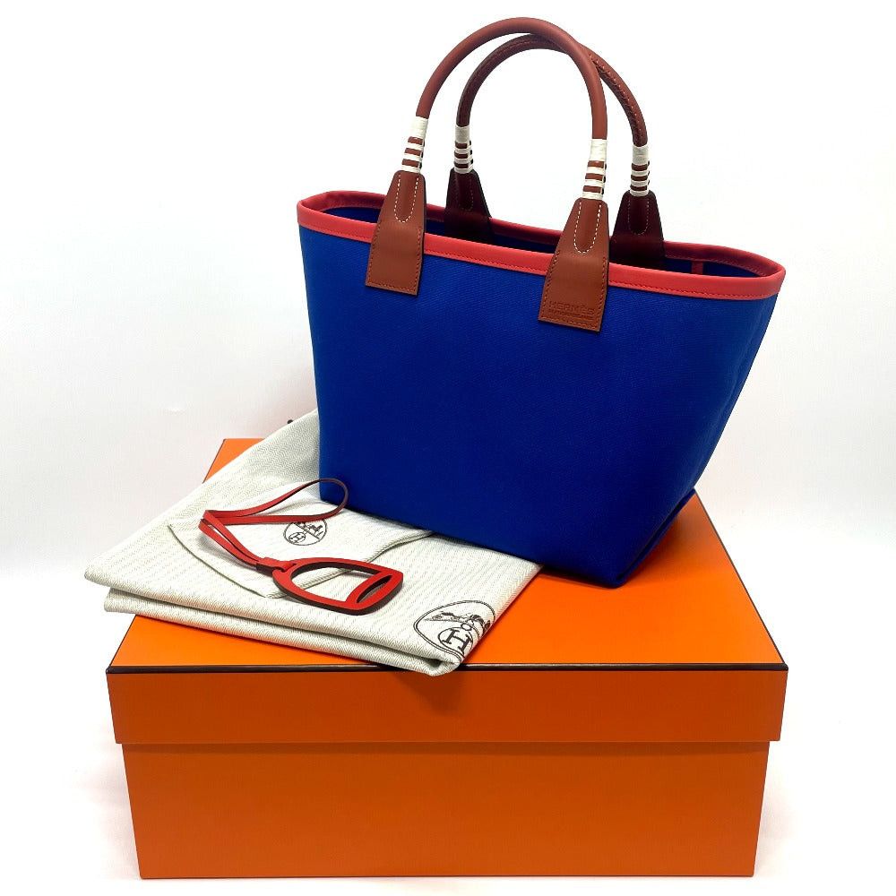 Hermes Hermes Steeple 25 Briefcase Tote Bag Shoulder Handbag Toile Ash Women Blue Size ONE SIZE - 12 Thumbnail