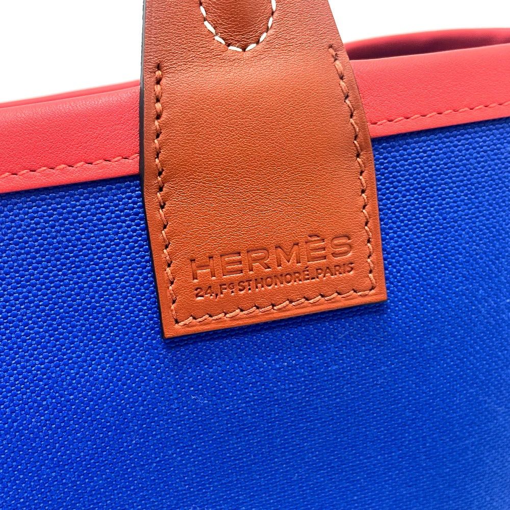Hermes Hermes Steeple 25 Briefcase Tote Bag Shoulder Handbag Toile Ash Women Blue Size ONE SIZE - 3 Thumbnail