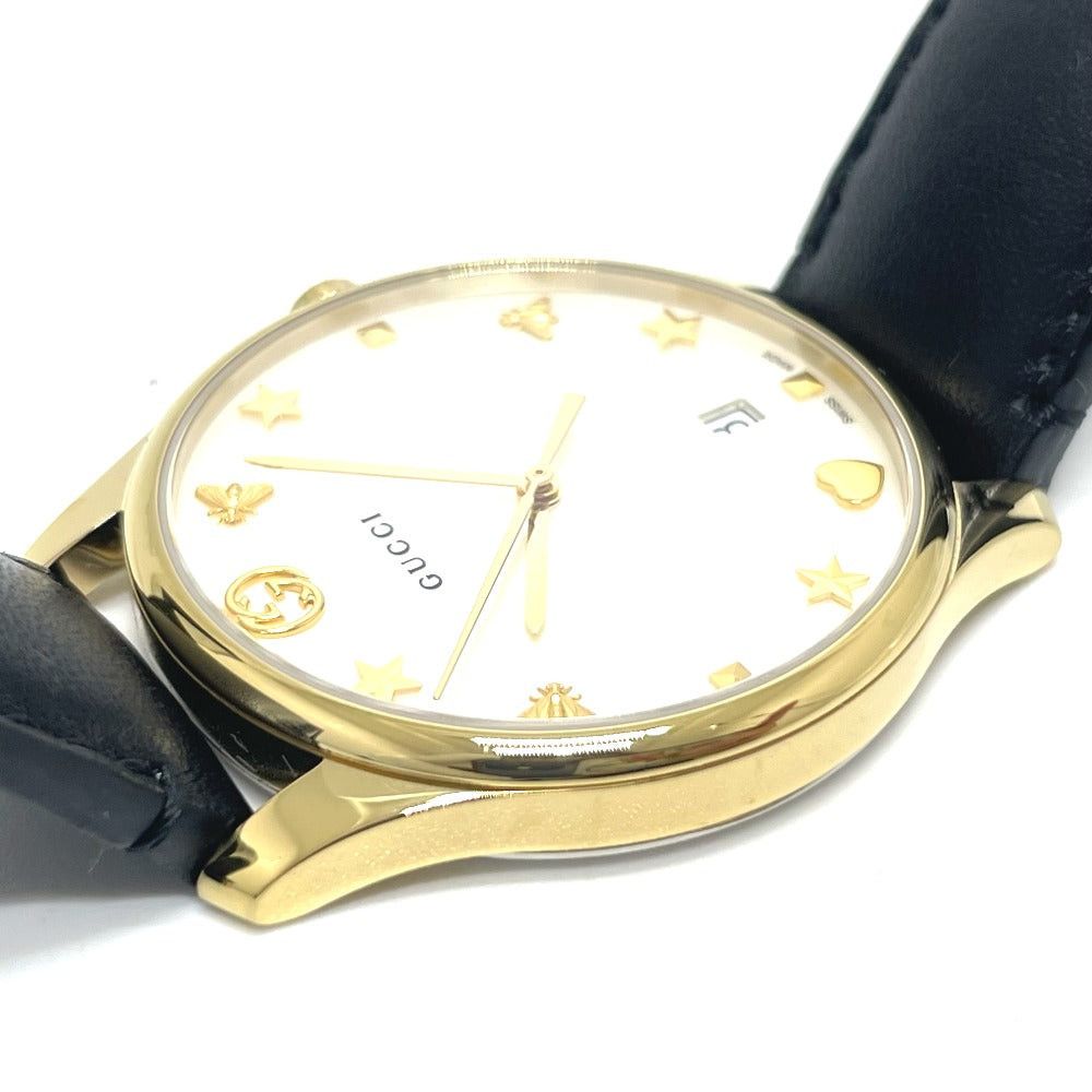 Gucci Gucci Watch (Timepiece) Mother-Of-Pearl Quartz Date Wristwatch Ss Women Gold Size ONE SIZE - 5 Thumbnail