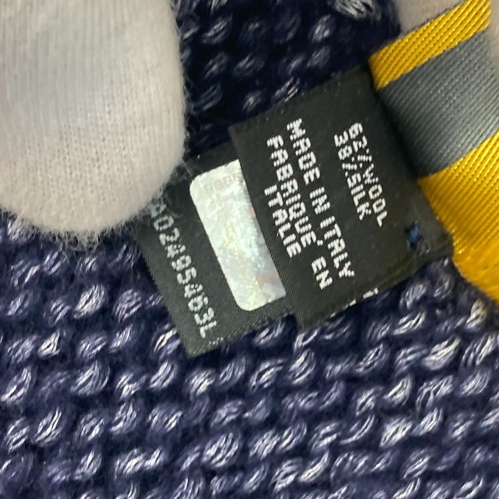 Fendi Fendi F Logo Knit Scarf Wool Women Navy Type Size ONE SIZE - 8 Thumbnail