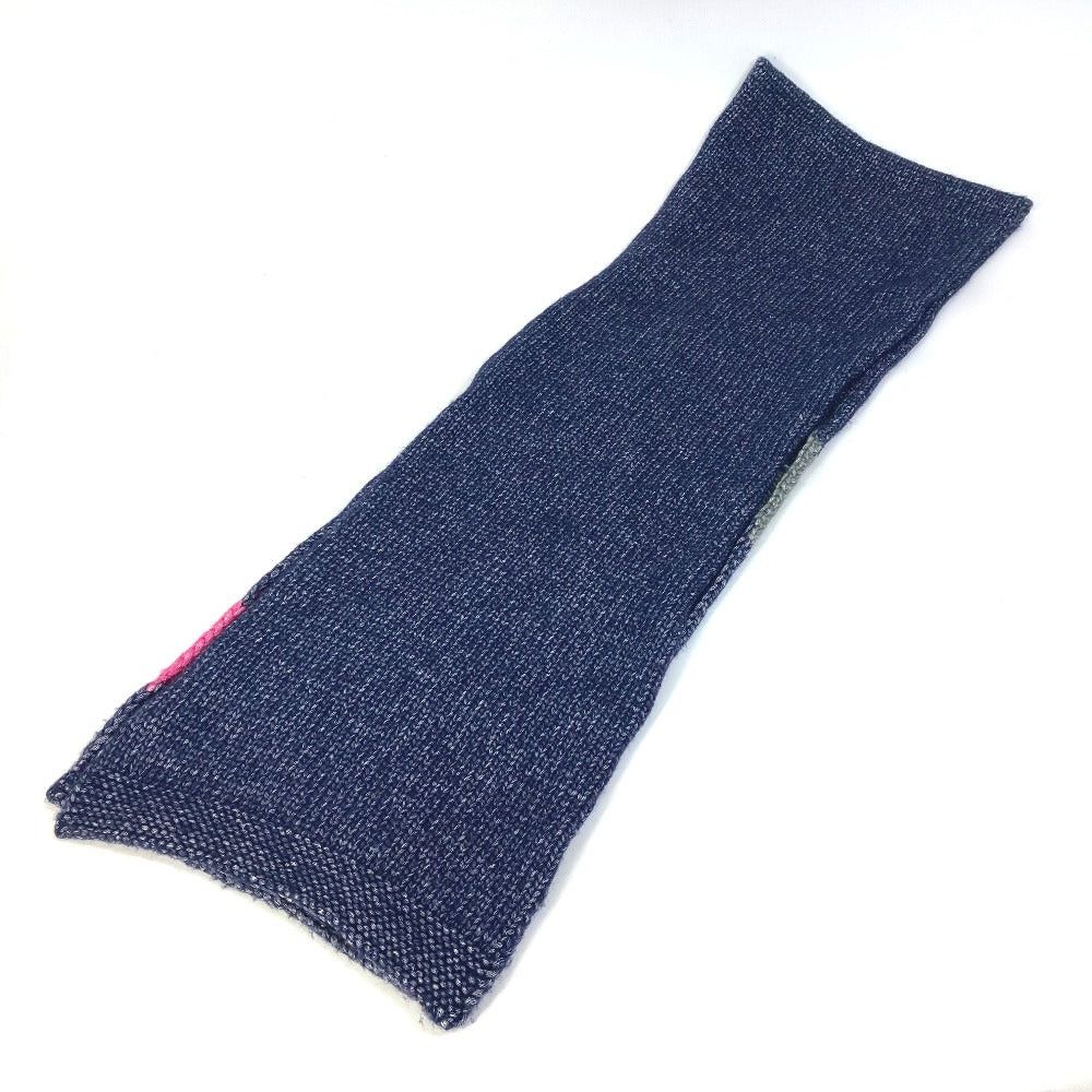Fendi Fendi F Logo Knit Scarf Wool Women Navy Type Size ONE SIZE - 5 Thumbnail