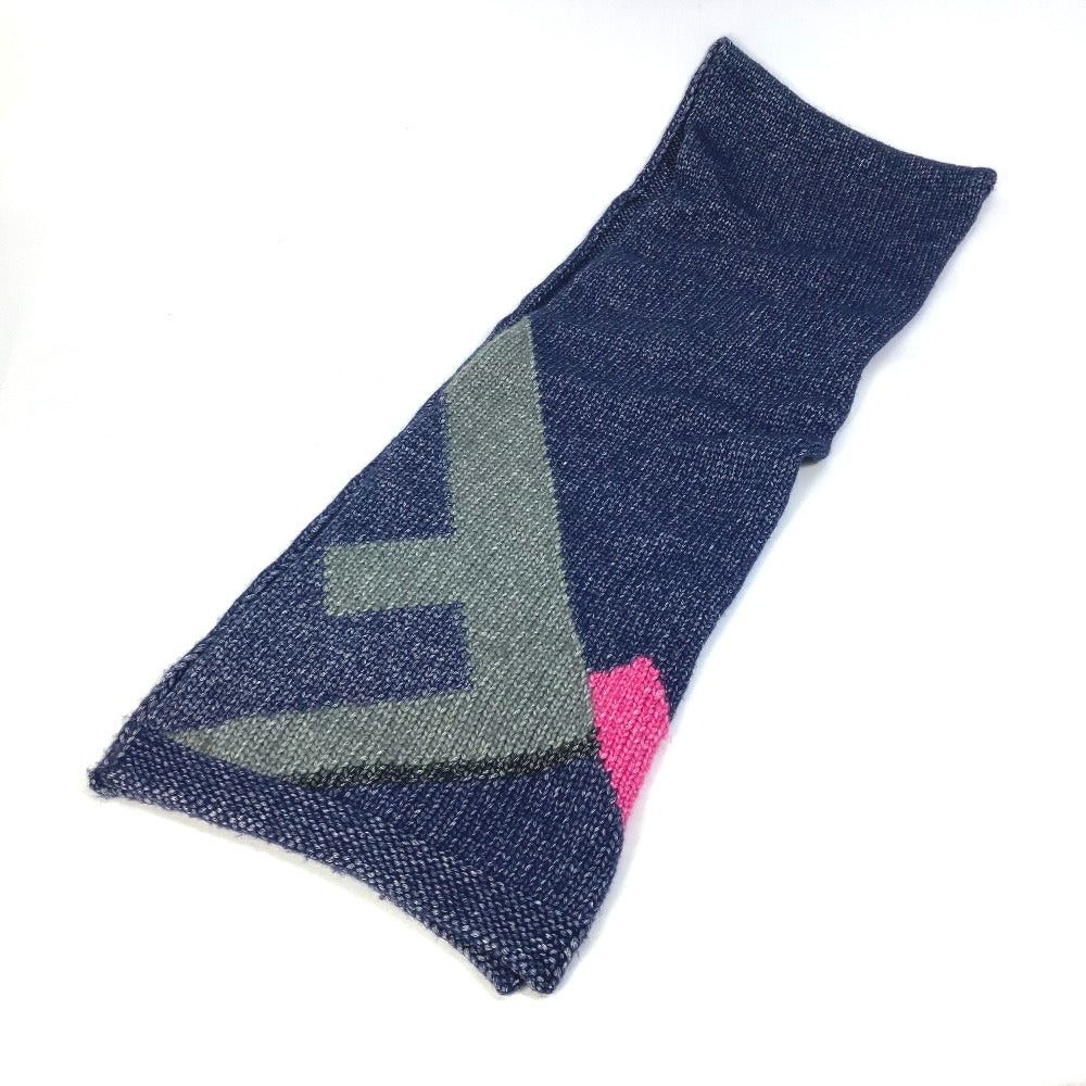 Fendi Fendi F Logo Knit Scarf Wool Women Navy Type Size ONE SIZE - 6 Thumbnail