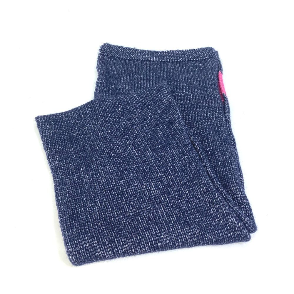 Fendi Fendi F Logo Knit Scarf Wool Women Navy Type Size ONE SIZE - 2 Thumbnail