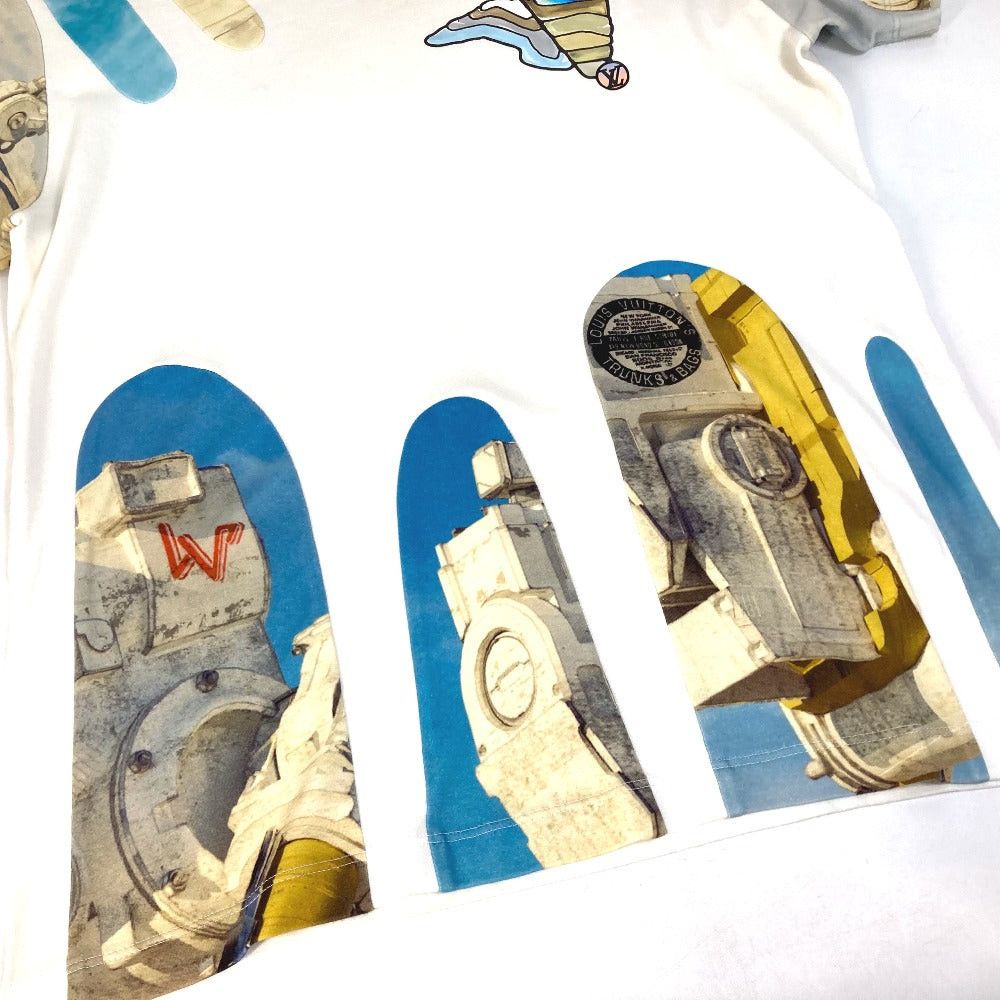 Louis Vuitton Louis Vuitton Logo Apparel (Clothing) Tops Round-Necked (T-Shirt) Short-Sleeved T-Shirt Cotton Women White Size M / US 6-8 / IT 42-44 - 8 Thumbnail