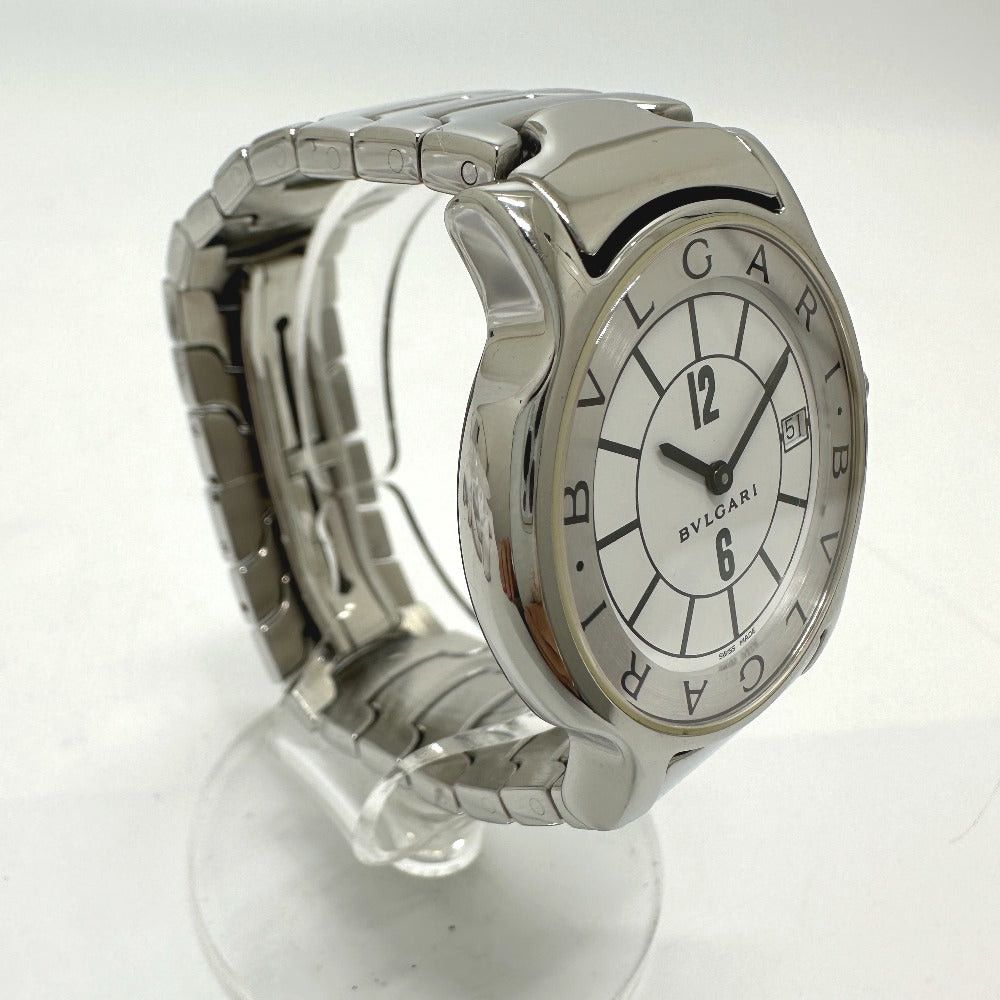 Bvlgari Bvlgari St35S Solo Tempo Quartz Date Wristwatch Ss Men Silver Size ONE SIZE - 6 Thumbnail