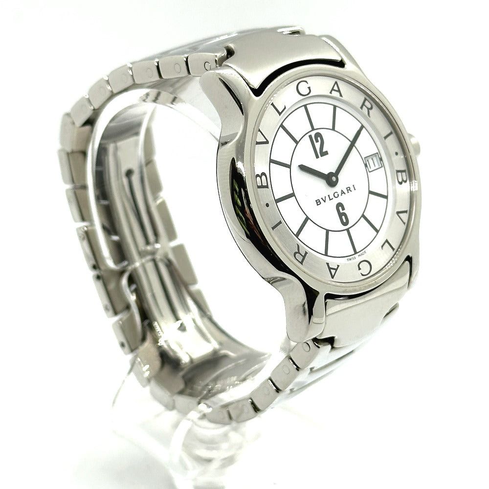 Bvlgari Bvlgari St35S Solo Tempo Quartz Date Wristwatch Ss Men Silver Size ONE SIZE - 3 Thumbnail