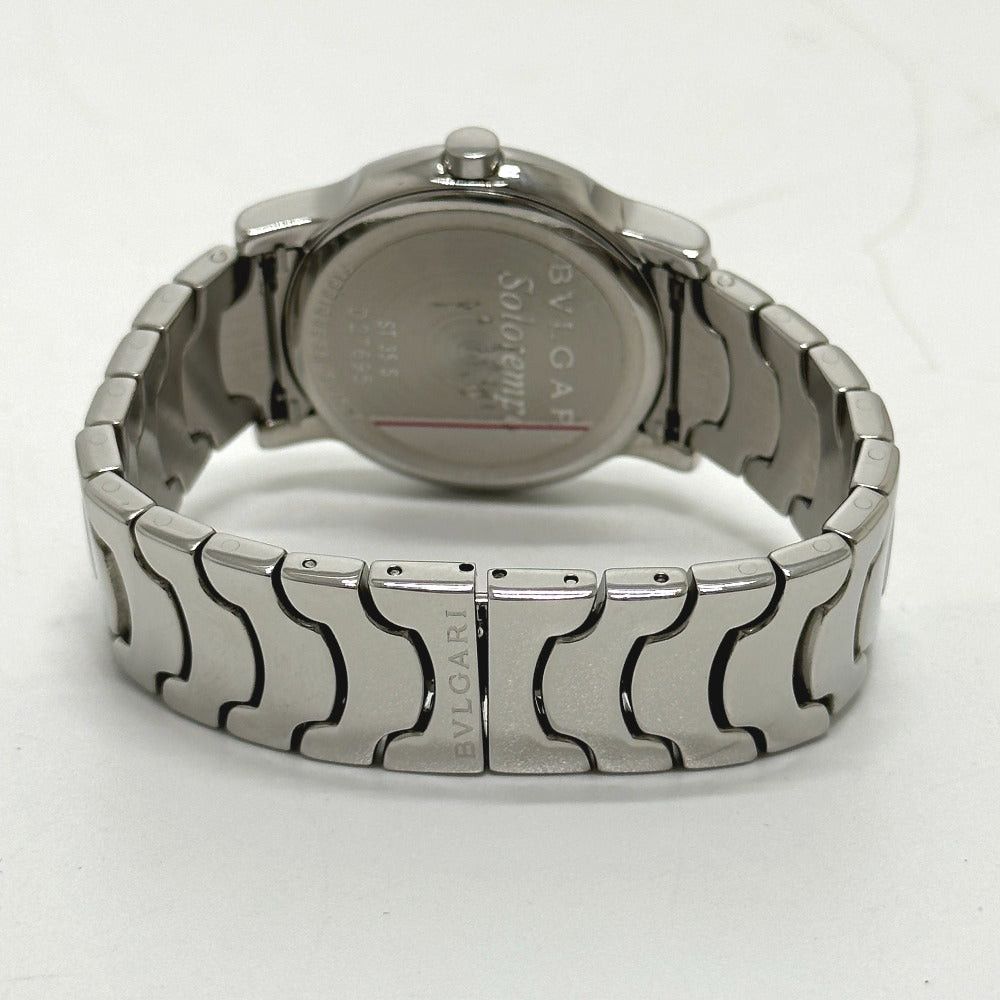 Bvlgari Bvlgari St35S Solo Tempo Quartz Date Wristwatch Ss Men Silver Size ONE SIZE - 7 Thumbnail