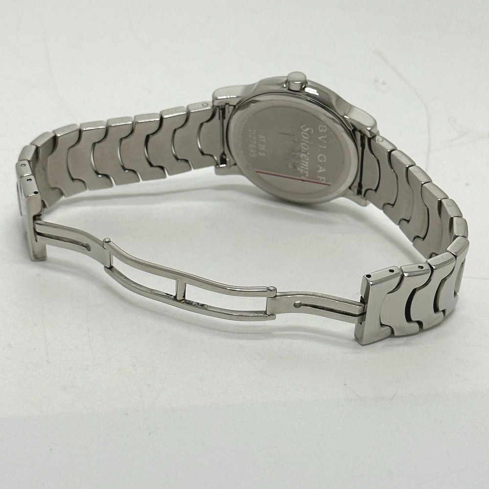 Bvlgari Bvlgari St35S Solo Tempo Quartz Date Wristwatch Ss Men Silver Size ONE SIZE - 8 Thumbnail