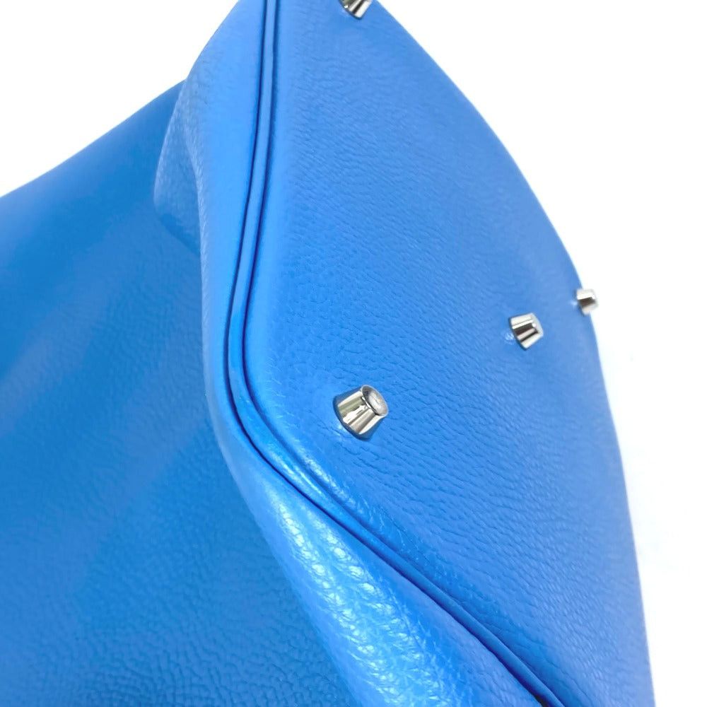 Hermes Hermes Picotin Rock Touch Gm Briefcase Tote Bag Handbag Trillon Clemence Women Blue Paradise Size ONE SIZE - 14 Thumbnail