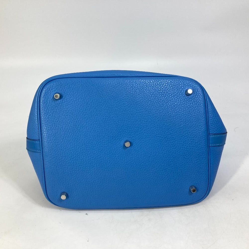 Hermes Hermes Picotin Rock Touch Gm Briefcase Tote Bag Handbag Trillon Clemence Women Blue Paradise Size ONE SIZE - 11 Thumbnail