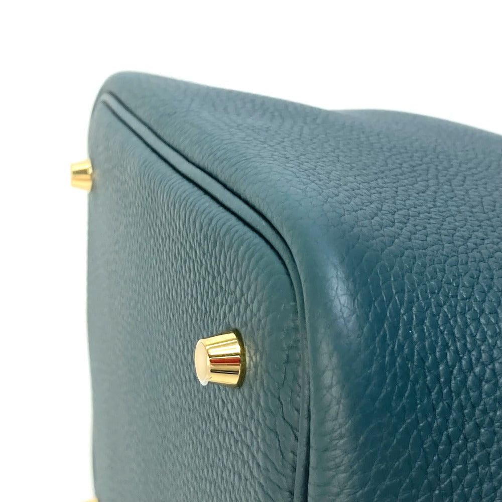 Hermes Hermes Picotin Lock Mm Briefcase Tote Bag Handbag Trillon Clemence Women Veil Suppression (Beekeeping, Apiculture) Green×Blue Size ONE SIZE - 8 Thumbnail