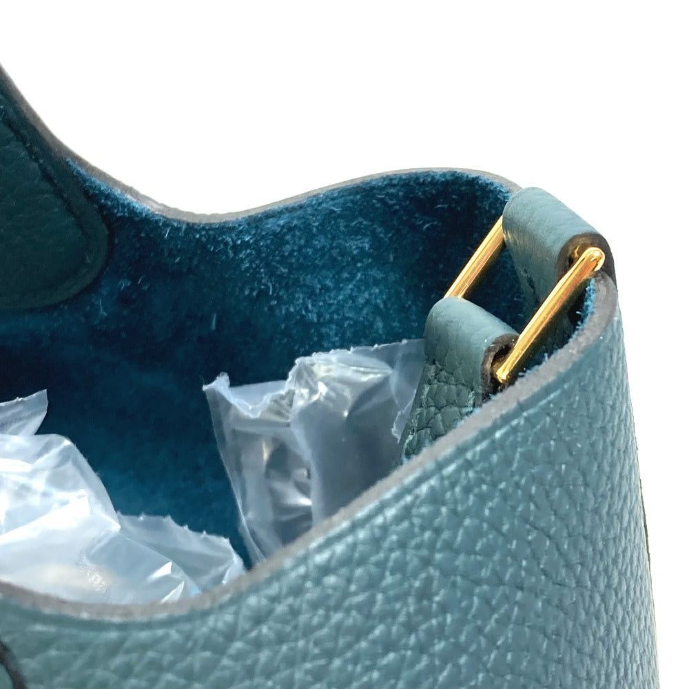 Hermes Hermes Picotin Lock Mm Briefcase Tote Bag Handbag Trillon Clemence Women Veil Suppression (Beekeeping, Apiculture) Green×Blue Size ONE SIZE - 10 Thumbnail