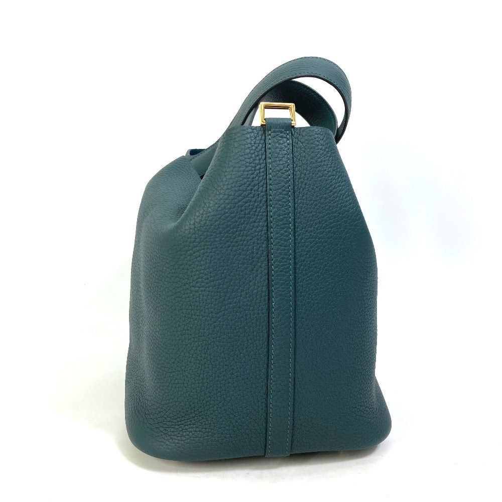 Hermes Hermes Picotin Lock Mm Briefcase Tote Bag Handbag Trillon Clemence Women Veil Suppression (Beekeeping, Apiculture) Green×Blue Size ONE SIZE - 3 Thumbnail