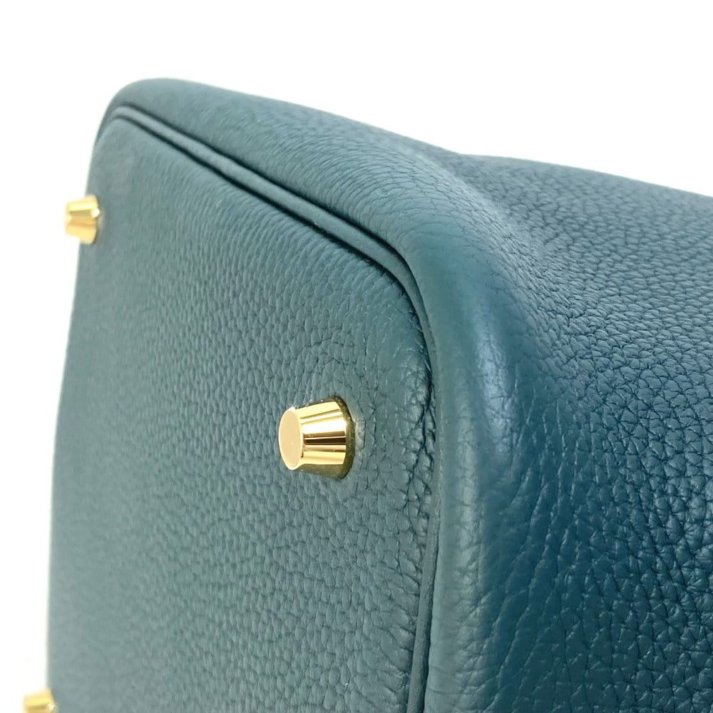 Hermes Hermes Picotin Lock Mm Briefcase Tote Bag Handbag Trillon Clemence Women Veil Suppression (Beekeeping, Apiculture) Green×Blue Size ONE SIZE - 6 Thumbnail