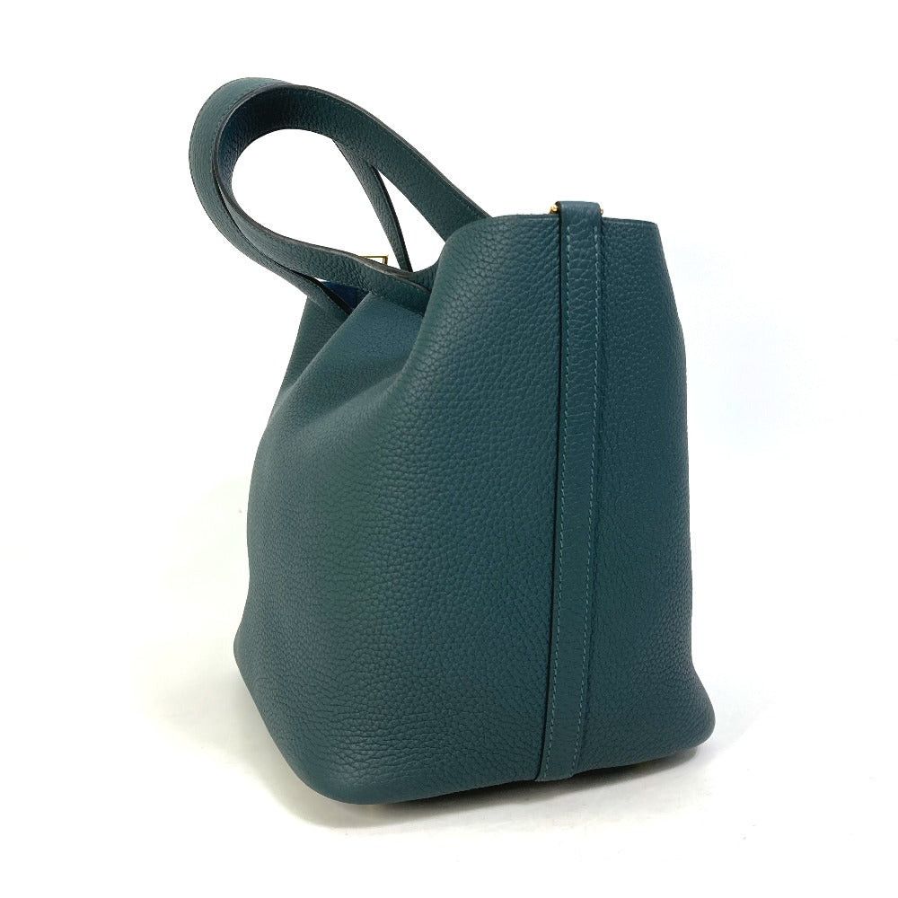 Hermes Hermes Picotin Lock Mm Briefcase Tote Bag Handbag Trillon Clemence Women Veil Suppression (Beekeeping, Apiculture) Green×Blue Size ONE SIZE - 4 Thumbnail