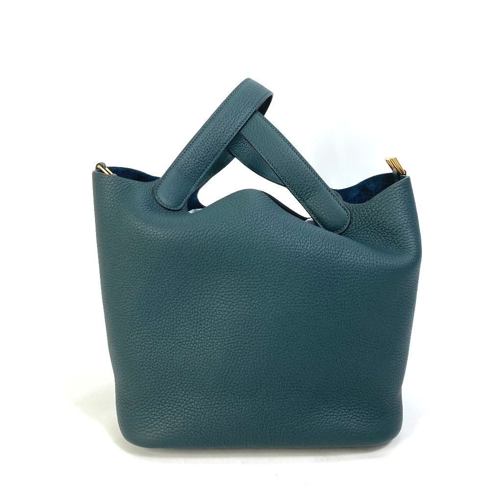Hermes Hermes Picotin Lock Mm Briefcase Tote Bag Handbag Trillon Clemence Women Veil Suppression (Beekeeping, Apiculture) Green×Blue Size ONE SIZE - 2 Thumbnail