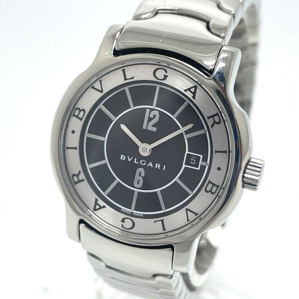 Bvlgari Bvlgari St29S Solo Tempo Quartz Date Wristwatch Ss Women Silver Size ONE SIZE - 4 Thumbnail