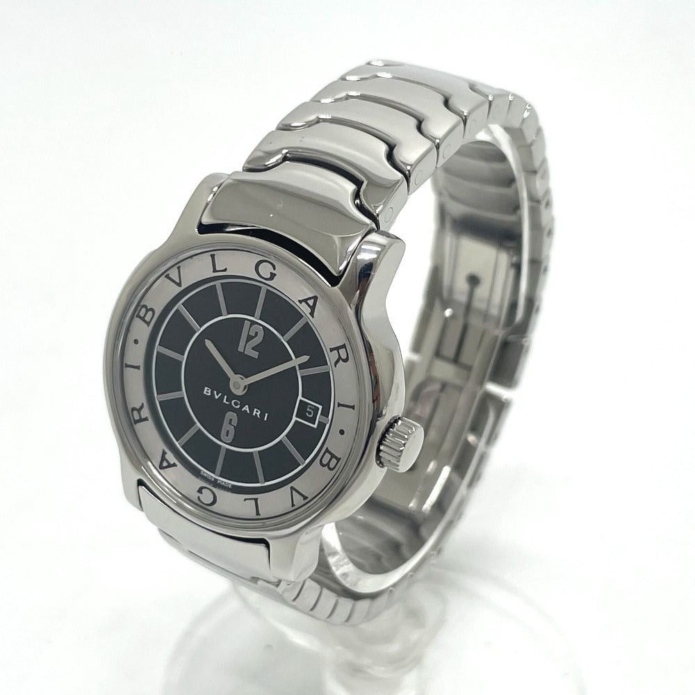 Bvlgari Bvlgari St29S Solo Tempo Quartz Date Wristwatch Ss Women Silver Size ONE SIZE - 5 Thumbnail