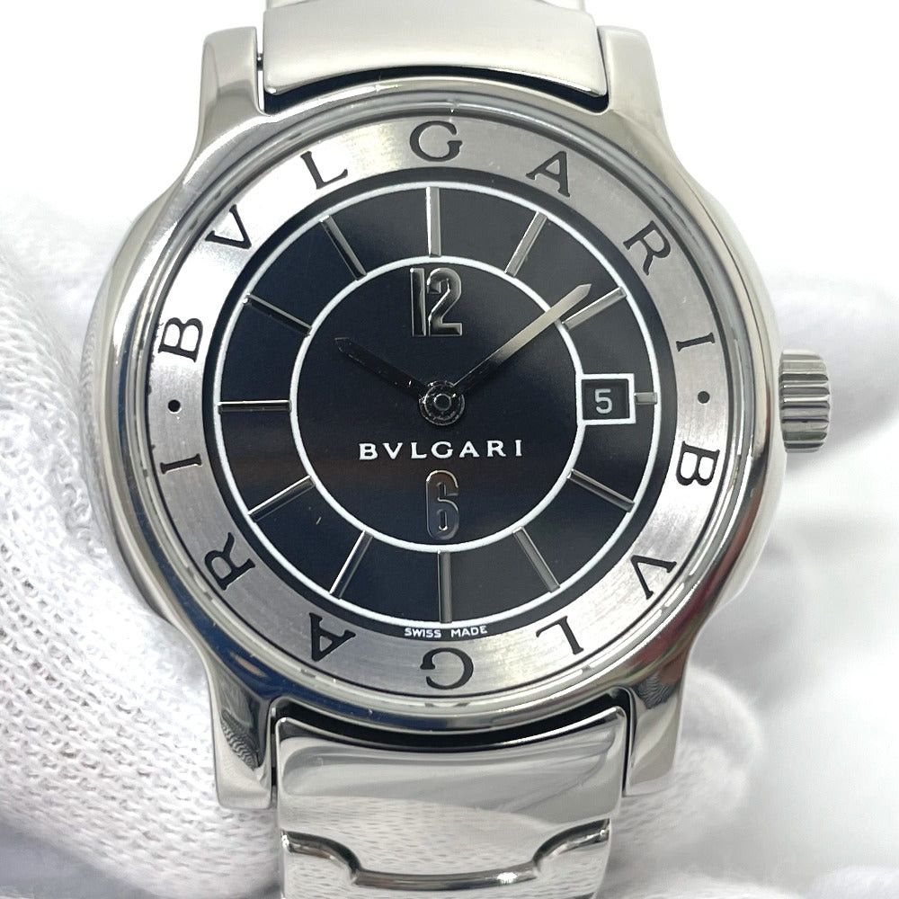 Bvlgari Bvlgari St29S Solo Tempo Quartz Date Wristwatch Ss Women Silver Size ONE SIZE - 12 Thumbnail