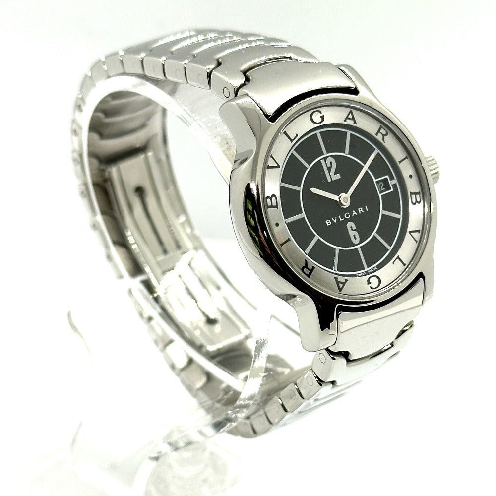 Bvlgari Bvlgari St29S Solo Tempo Quartz Date Wristwatch Ss Women Silver Size ONE SIZE - 3 Thumbnail