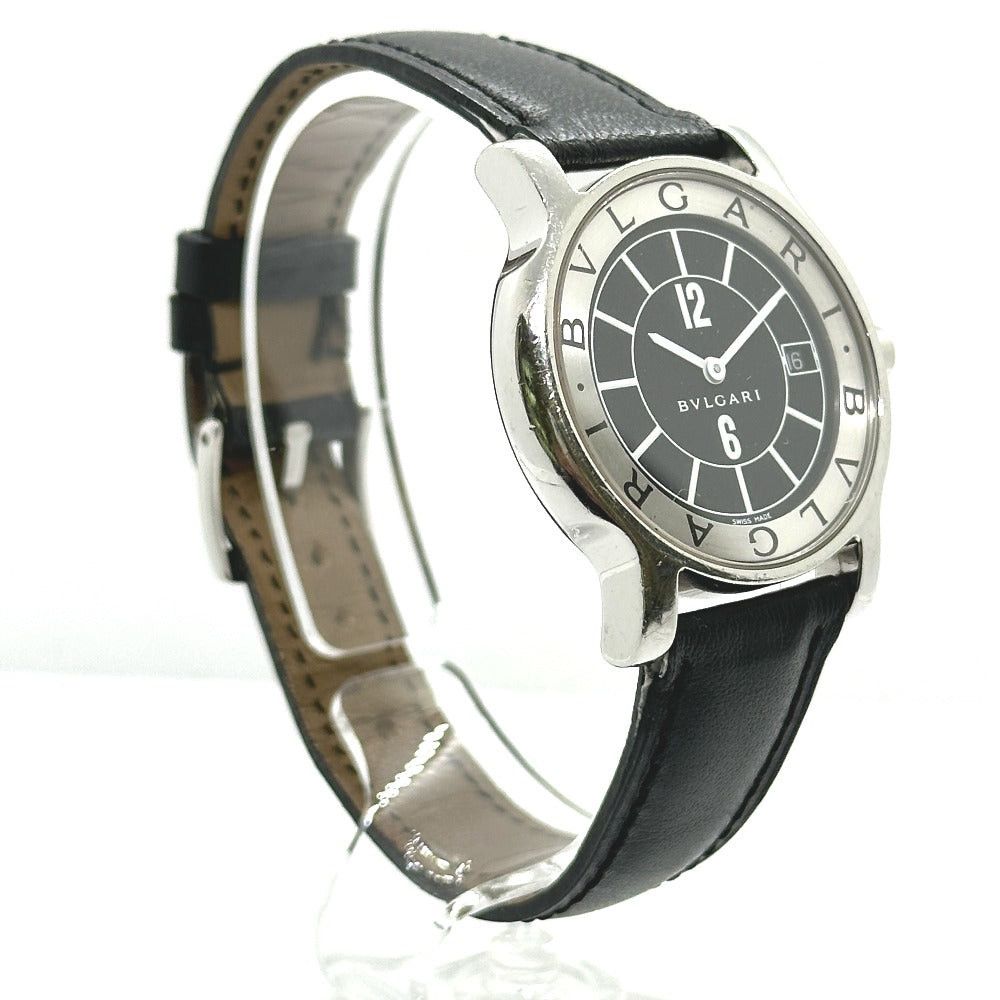 Bvlgari Bvlgari St35S Solo Tempo Quartz Date Wristwatch Ss Men Silver Size ONE SIZE - 3 Thumbnail