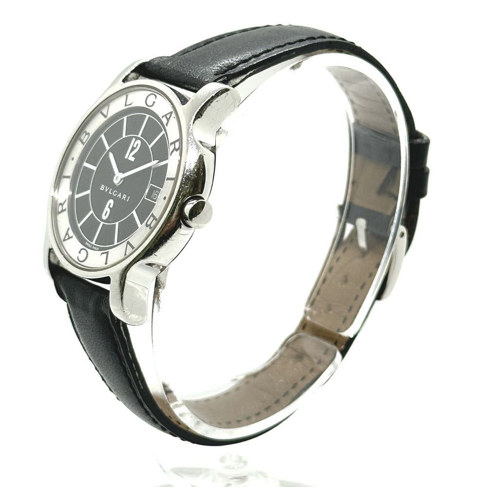 Bvlgari Bvlgari St35S Solo Tempo Quartz Date Wristwatch Ss Men Silver Size ONE SIZE - 2 Thumbnail