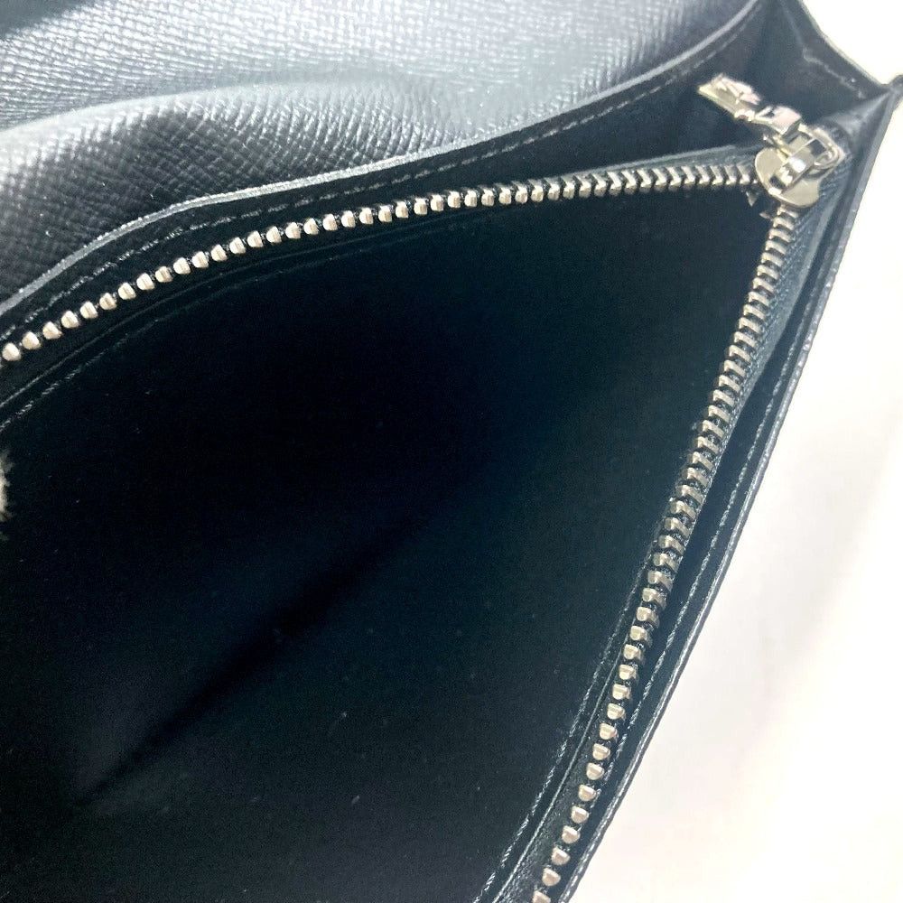 Louis Vuitton Louis Vuitton M61697 Monogram Eclipse Small Leather Belt Worn By Commoners In Ancient Japan Braza Bi-Fold Wallet Long Canvas Men Black Size ONE SIZE - 12 Thumbnail