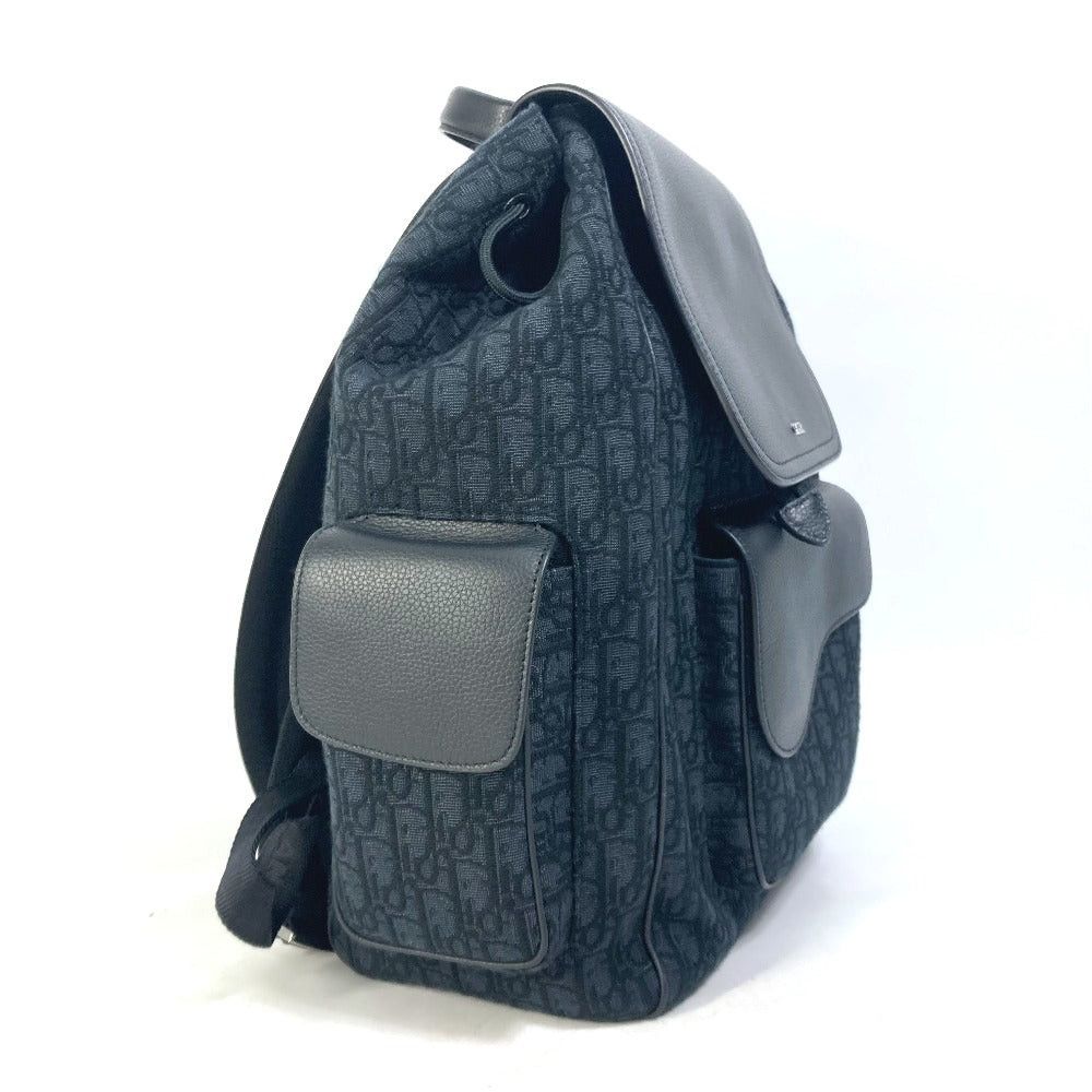 Dior Dior 1Adba161Yks 23Ss Saddle Oblique Backpack Briefcase Rucksack Canvas/Leather Men Navy Size ONE SIZE - 3 Thumbnail