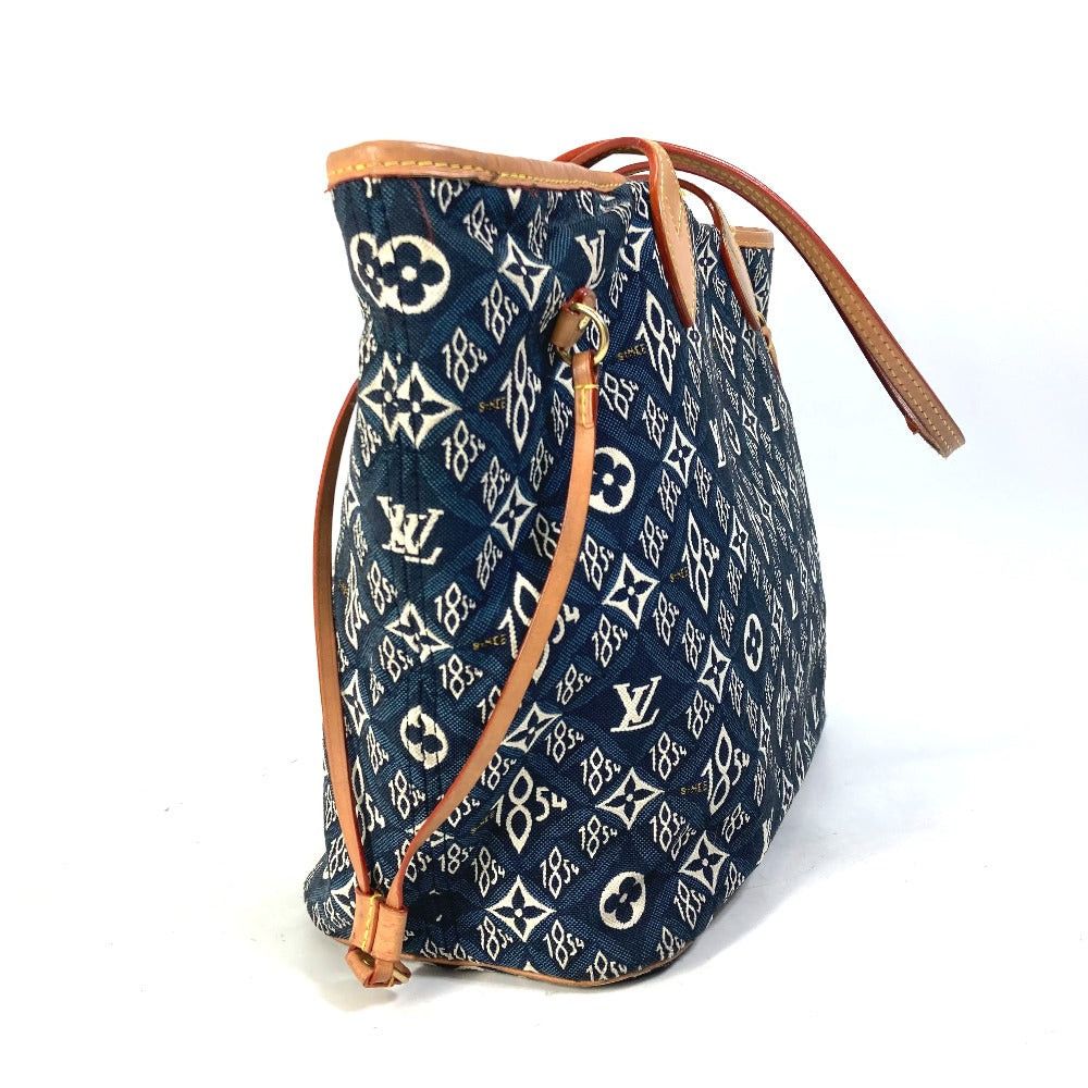 Louis Vuitton Louis Vuitton M57484 Monogram Jacquard With Pouch Neverfull Mm Since1854 Shoulder Bag Shawl Tote (Loom, Fabric) Women Navy Size ONE SIZE - 3 Thumbnail