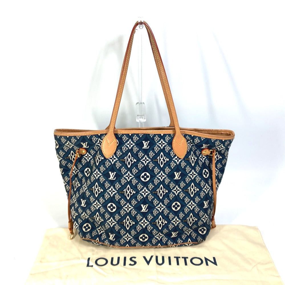 Louis Vuitton Louis Vuitton M57484 Monogram Jacquard With Pouch Neverfull Mm Since1854 Shoulder Bag Shawl Tote (Loom, Fabric) Women Navy Size ONE SIZE - 17 Thumbnail