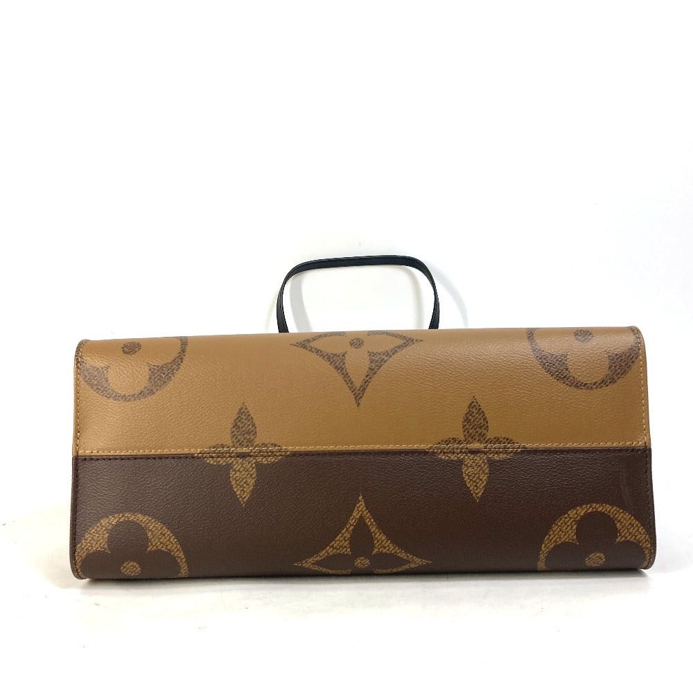 Louis Vuitton Louis Vuitton M45321 Monogram Giant On The Go Mm Briefcase Double Shoulder Bag Shawl Tote Canvas Women Brown Size ONE SIZE - 5 Thumbnail