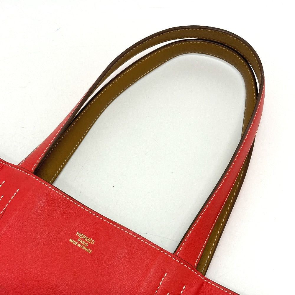 Hermes Hermes Sense Of Dooble 28 Reversible Shawl Tote Bag Leather Women Beige/Pink Size ONE SIZE - 6 Thumbnail