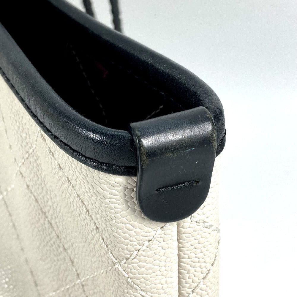 Chanel Chanel Cc Coma Mark Matelasse Shawl Shoulder Bag Briefcase Tote Caviar Skin Women White Size ONE SIZE - 11 Thumbnail